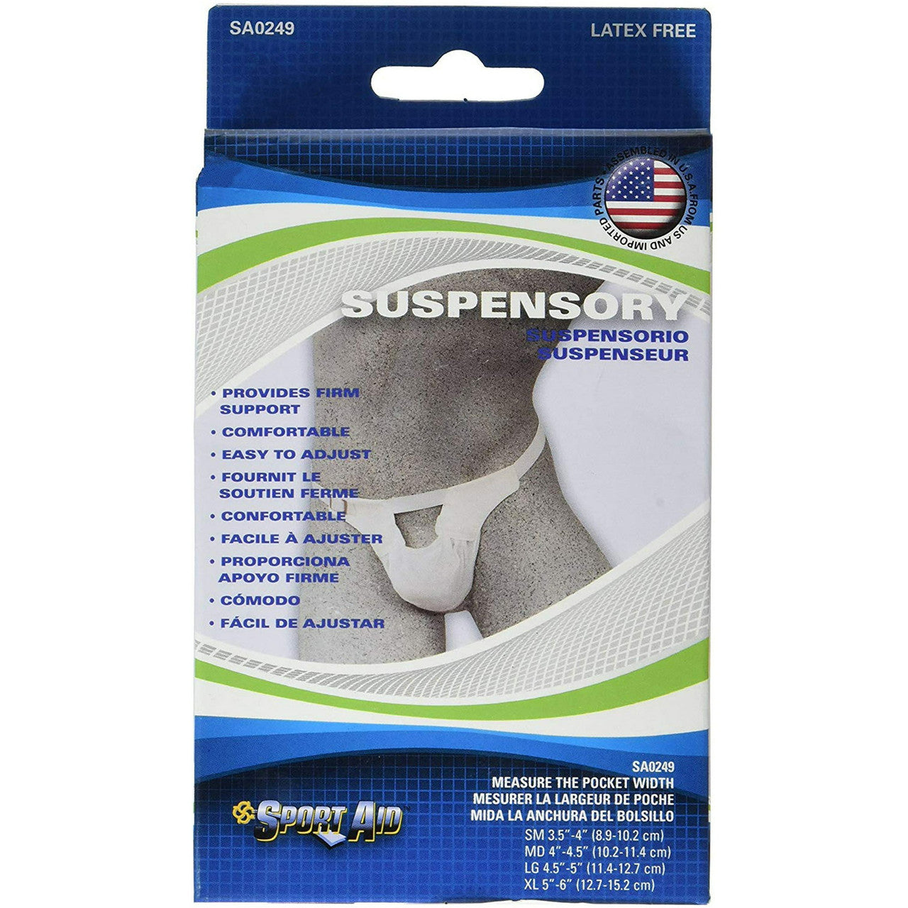 Suspensory With Elastic Waist Band, Medium, Fits 4 Inches, 4.5 Inches - 1 Ea